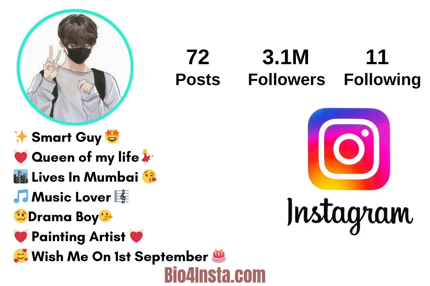 Instagram bio
