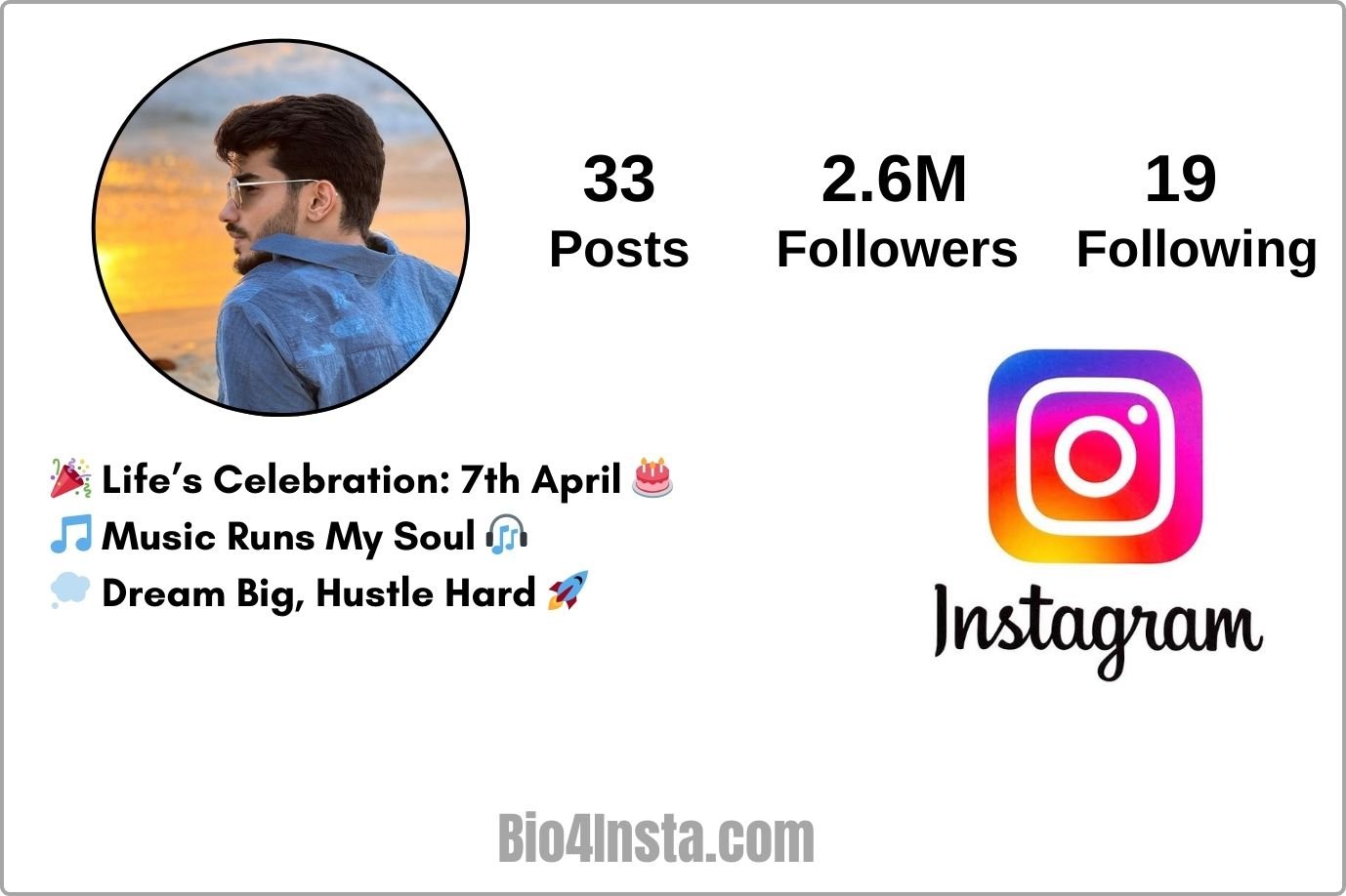 Simple Yet Classy Bio for Boys on Instagram