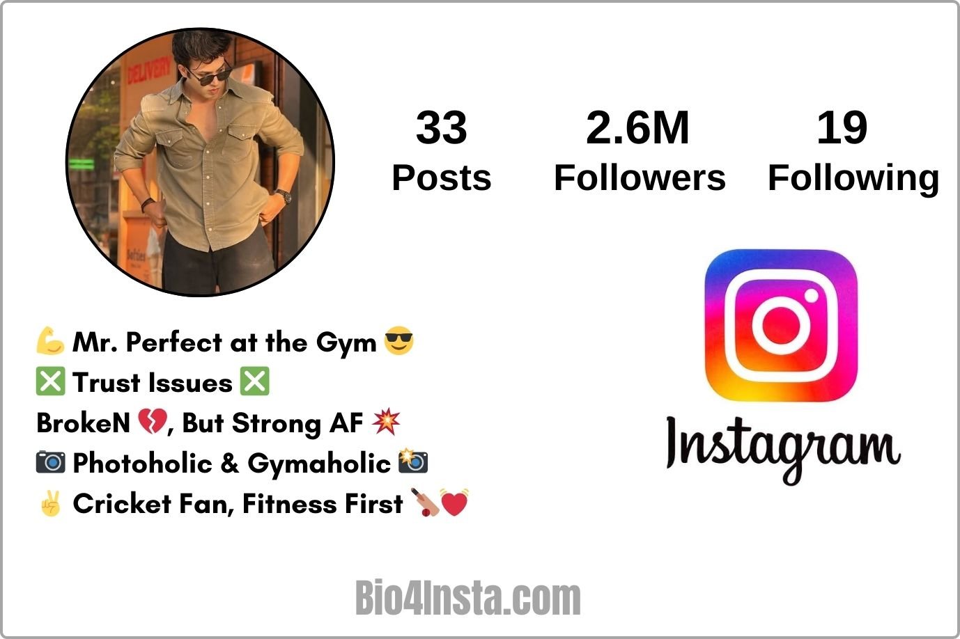 Instagram Bio for Gym Lover Boys with Emoji