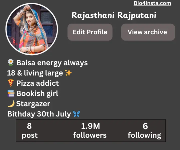 Baisa bio for Instagram in Hindi