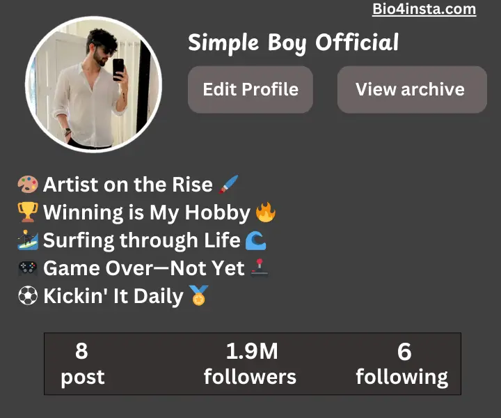 Best Insta BIo For Boy