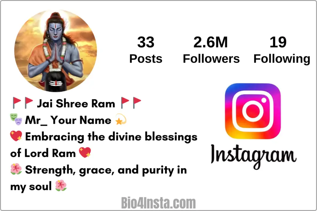 instagram bio hindu jai shree ram