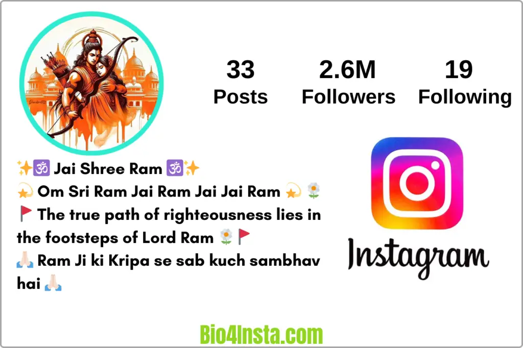 instagram bio hindu jai shree ram