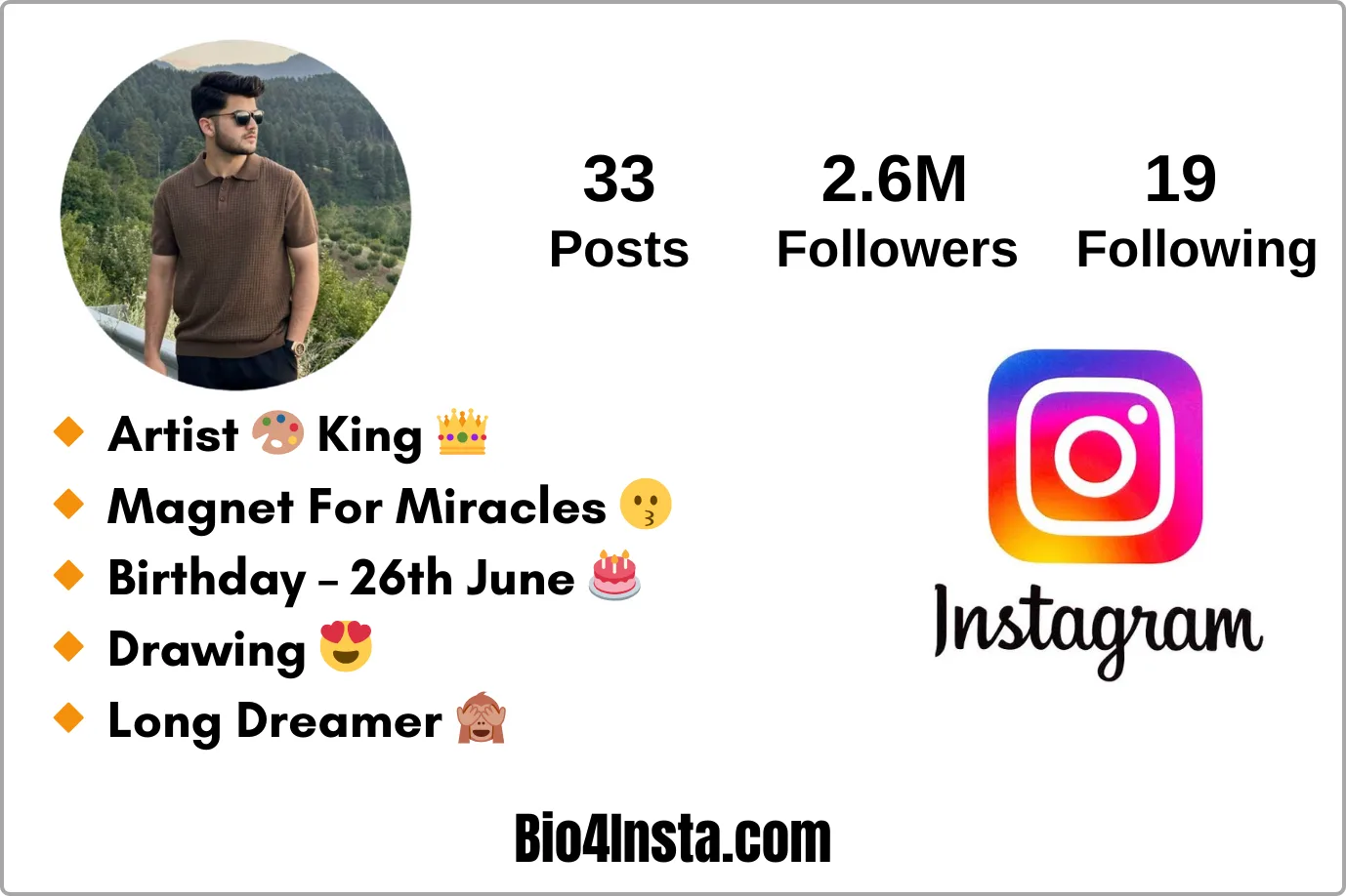 instagram bio style boy