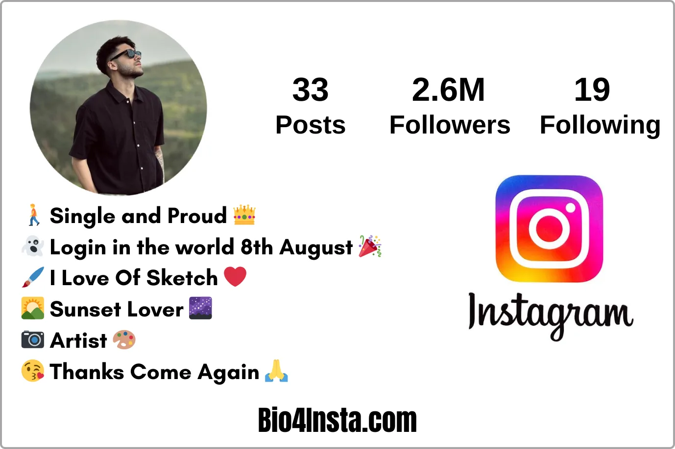 instagram bio style boy