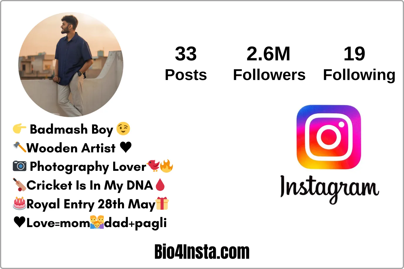 instagram bio style boy