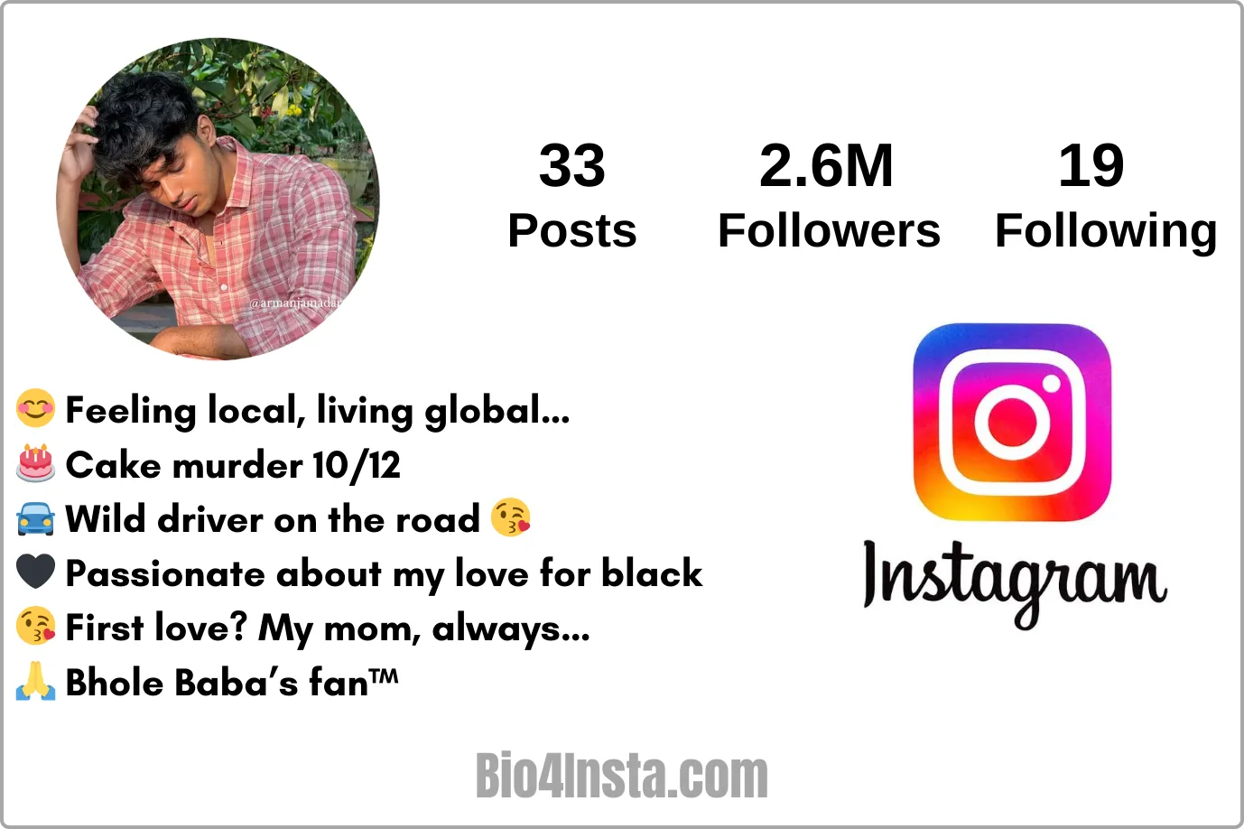 bio for instagram
