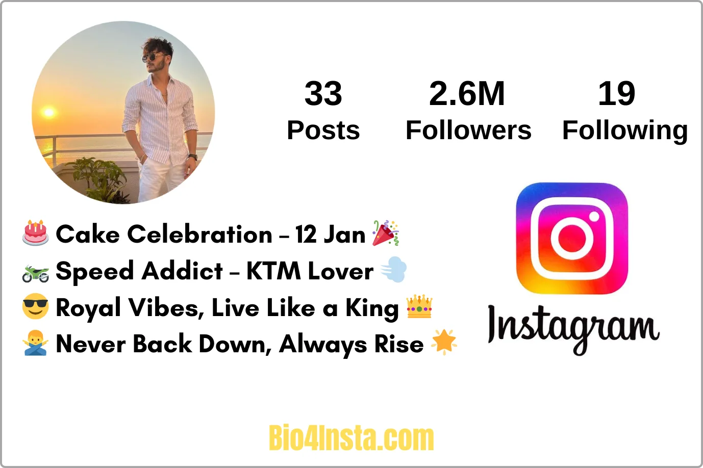 bio for instagram