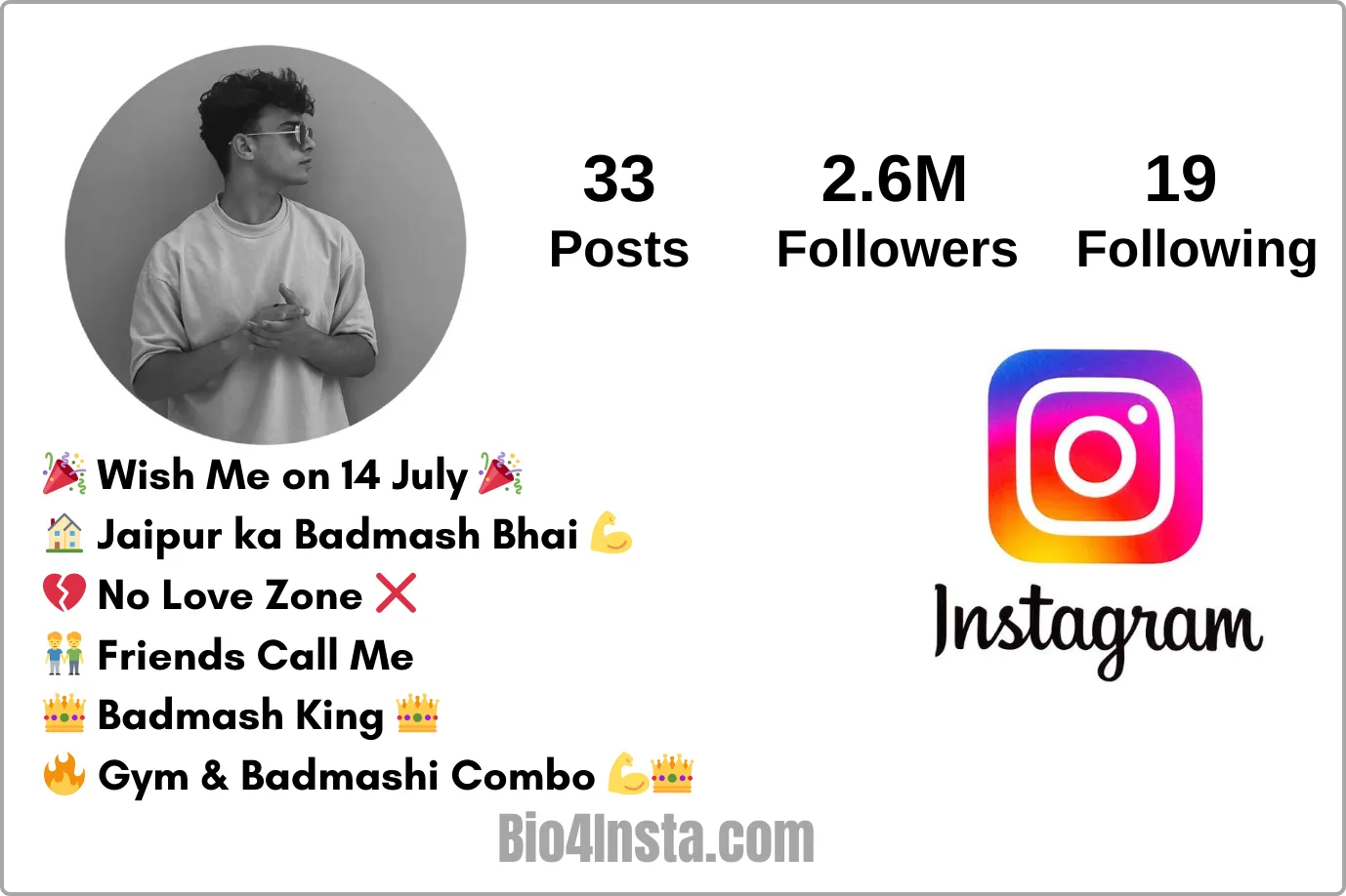 instagram bio style boy