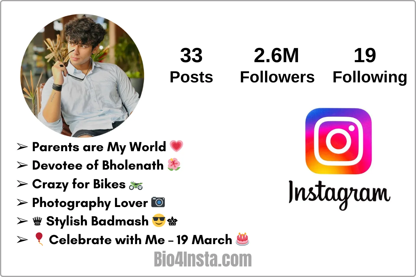 instagram bio style boy