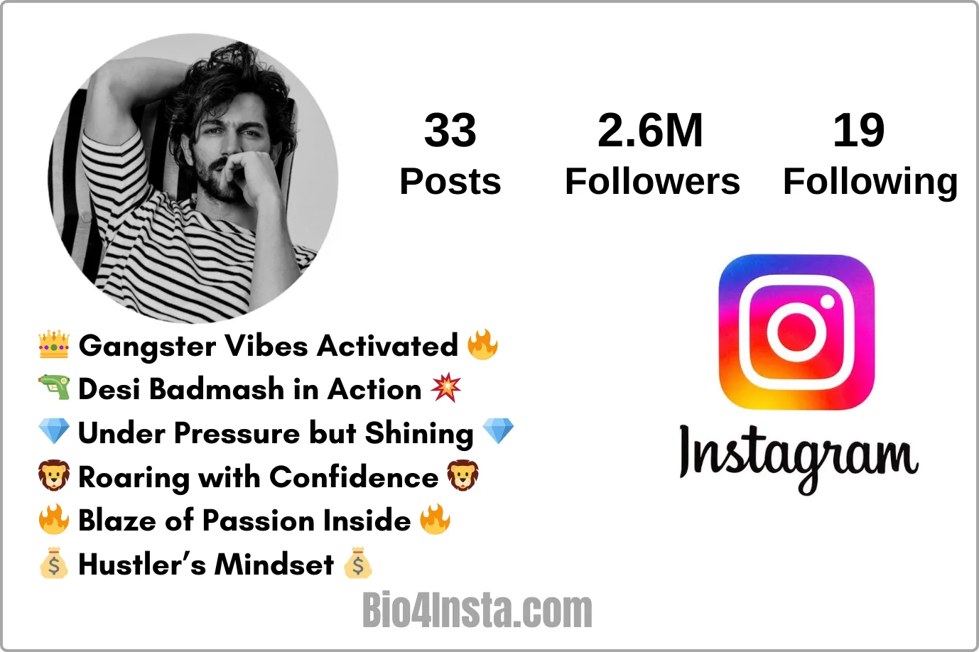 instagram bio style boy