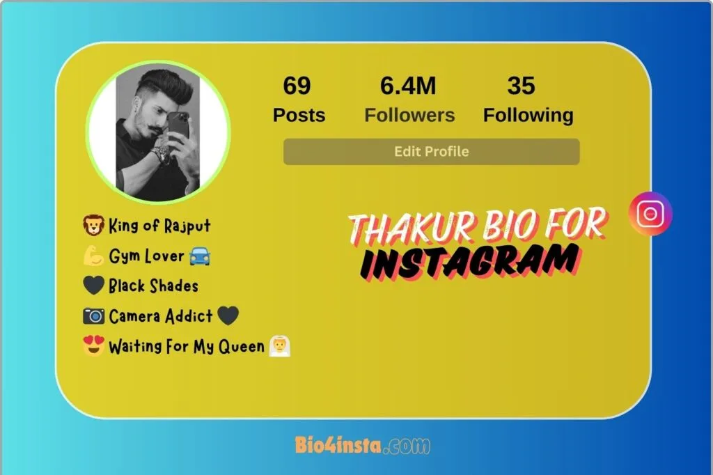Royal Thakur Bio for Instagram